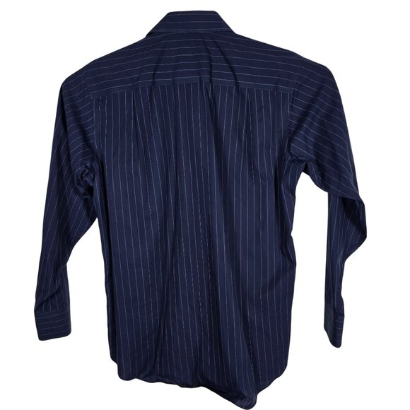 Donald J Trump Signature Collection Shirt 16-34/35 Long Sleeve Blue Striped‎ - Picture 3 of 9